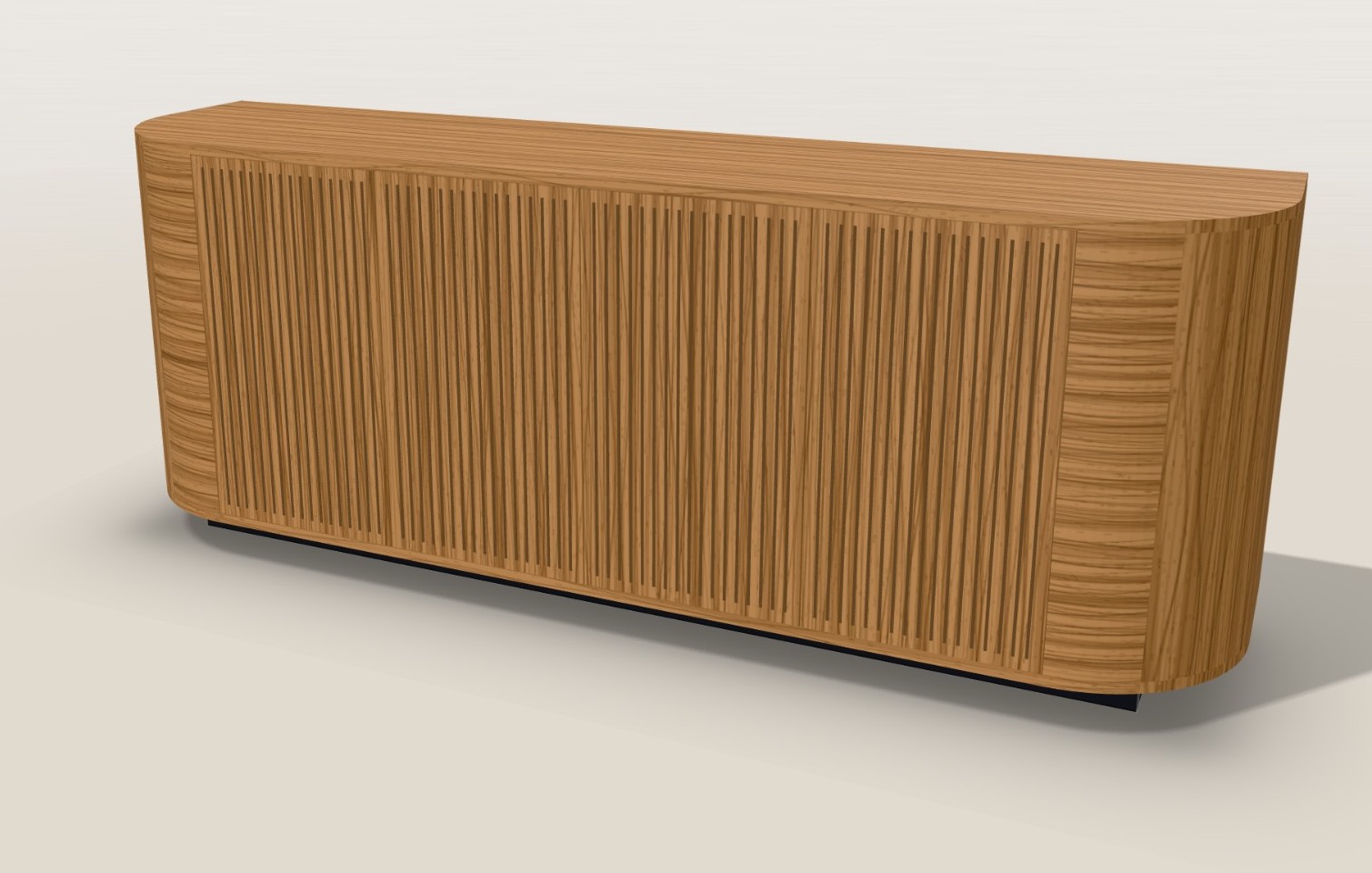 Credenza Curva com portas caneladas