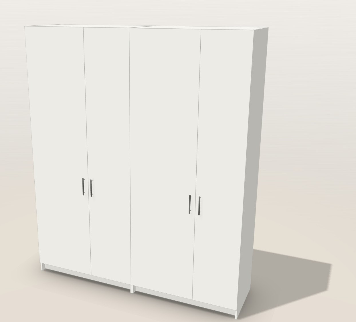 Guarda-roupa casal 4 portas com gaveteiro e maleiro